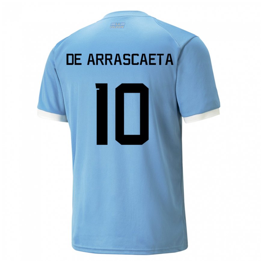 Herren Uruguayische Giorgian De Arrascaeta #10 Blau Heimtrikot Trikot 22-24 Luxemburg