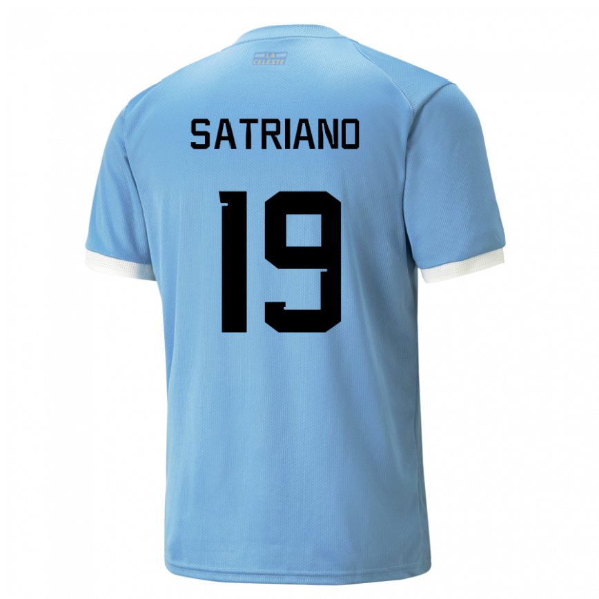 Herren Uruguayische Martin Satriano #19 Blau Heimtrikot Trikot 22-24 Luxemburg