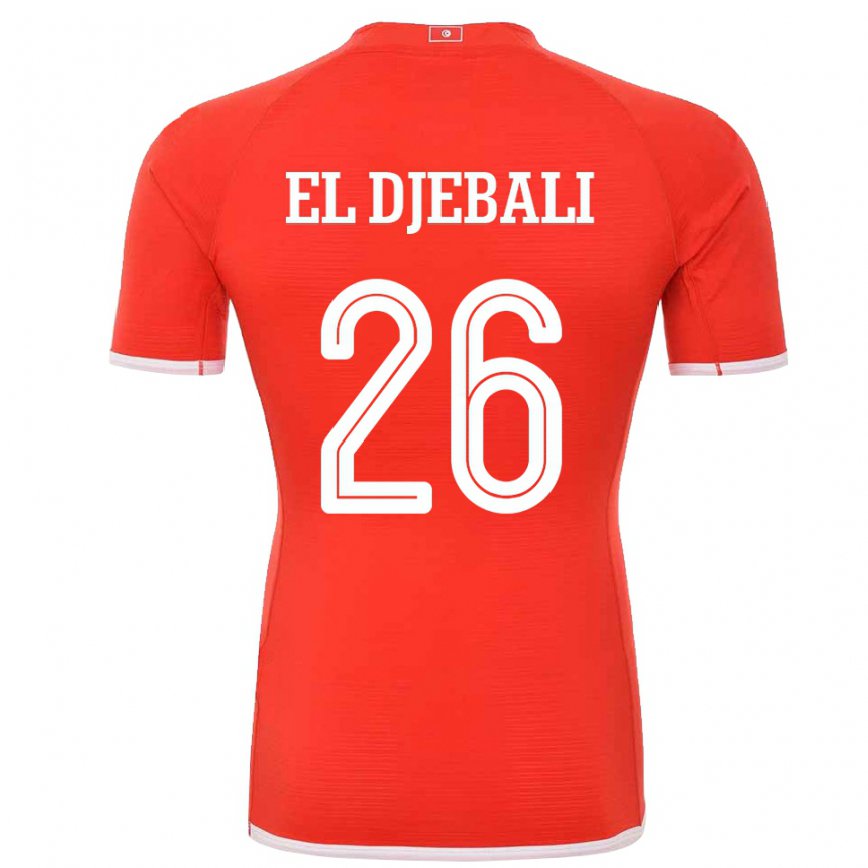 Herren Tunesische Chaim El Djebali #26 Rot Heimtrikot Trikot 22-24 Luxemburg