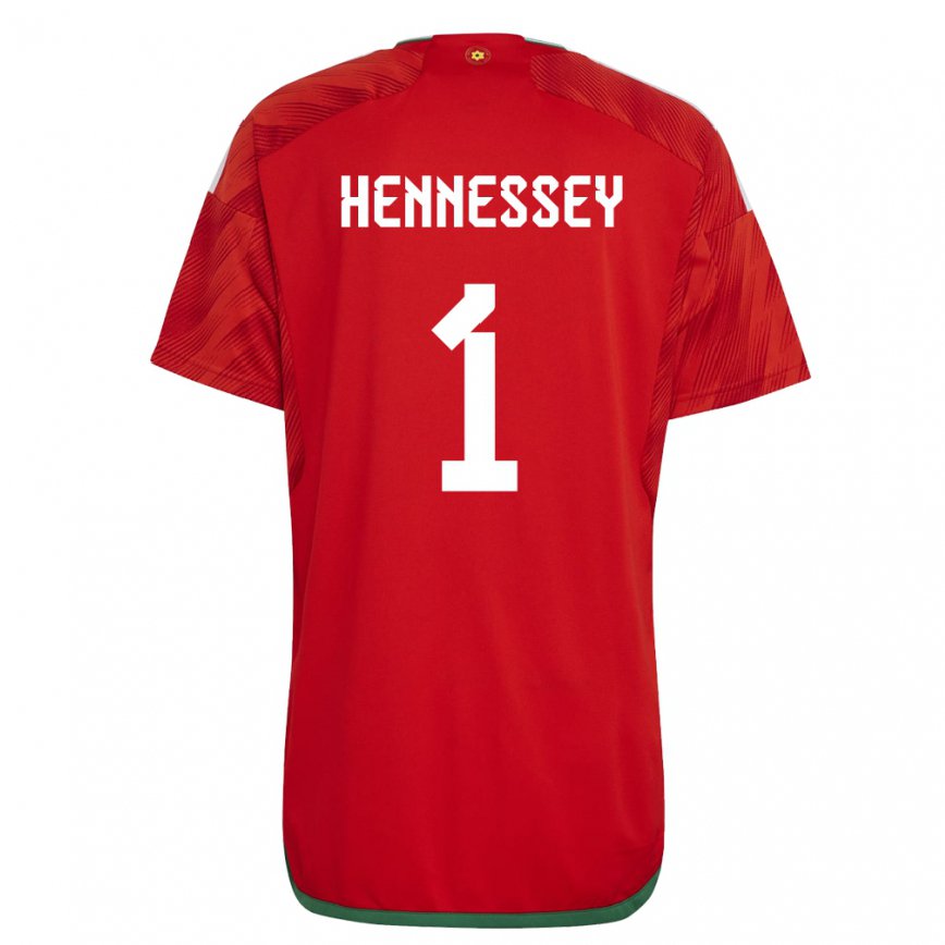 Herren Walisische Wayne Hennessey #1 Rot Heimtrikot Trikot 22-24 Luxemburg