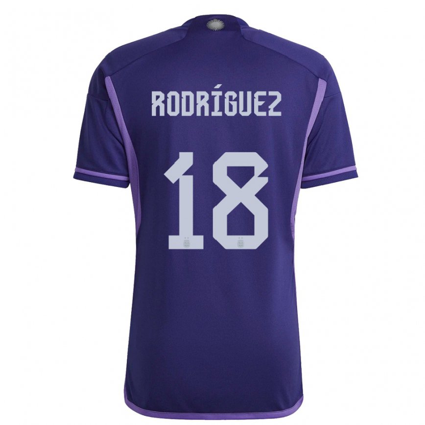 Herren Argentinische Guido Rodriguez #18 Violett Auswärtstrikot Trikot 22-24 Luxemburg
