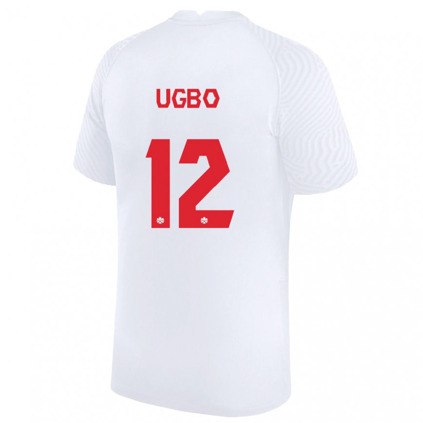 Herren Kanadische Ike Ugbo #12 Weiß Auswärtstrikot Trikot 22-24 Luxemburg