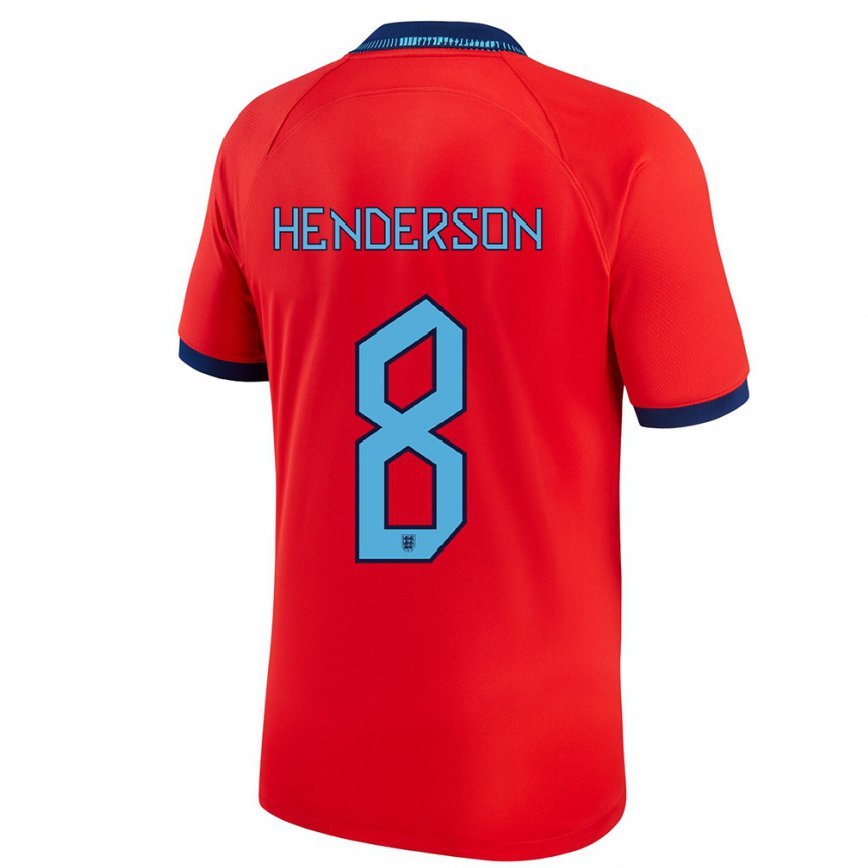 Herren Englische Jordan Henderson #8 Rot Auswärtstrikot Trikot 22-24 Luxemburg