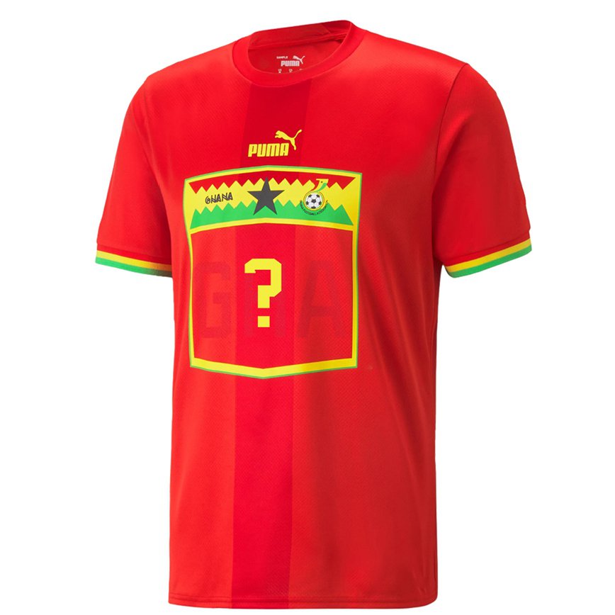 Herren Ghanaische Ihren Namen #0 Rot Auswärtstrikot Trikot 22-24 Luxemburg