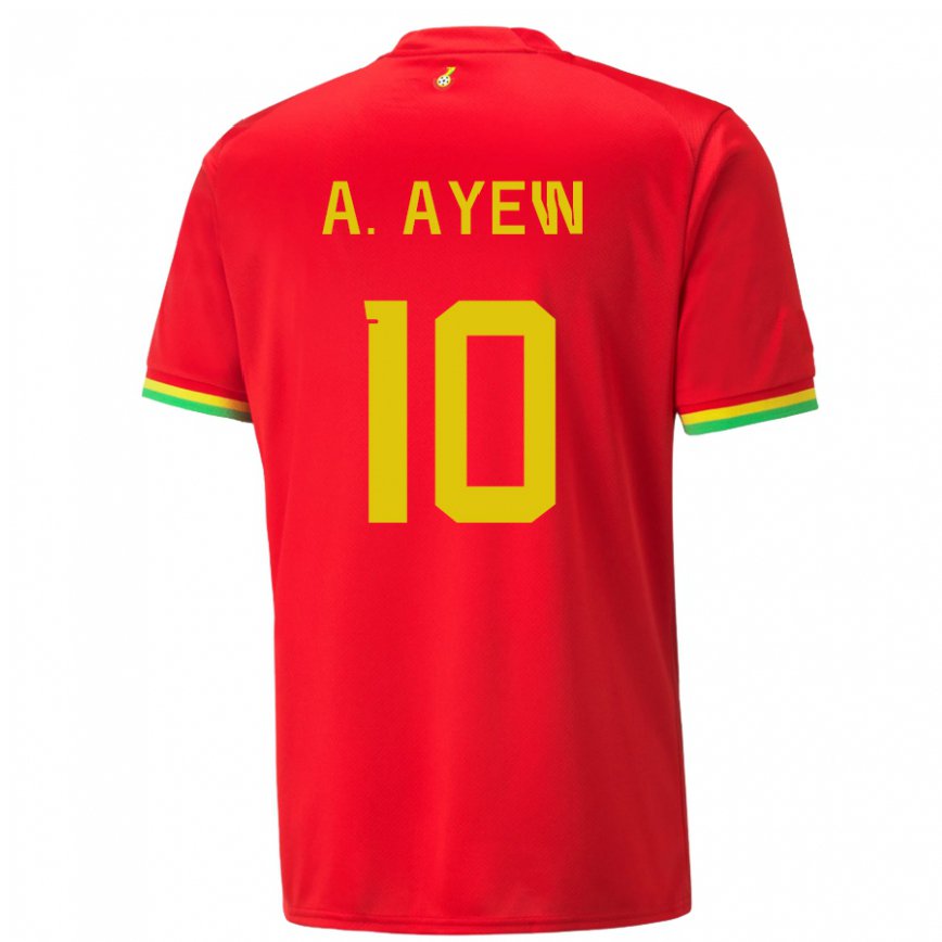 Herren Ghanaische Andre Ayew #10 Rot Auswärtstrikot Trikot 22-24 Luxemburg
