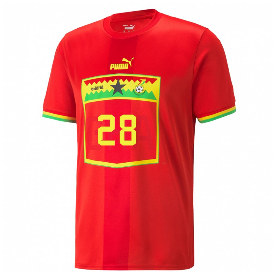 Herren Ghanaische Daniel Afriyie #28 Rot Auswärtstrikot Trikot 22-24 Luxemburg