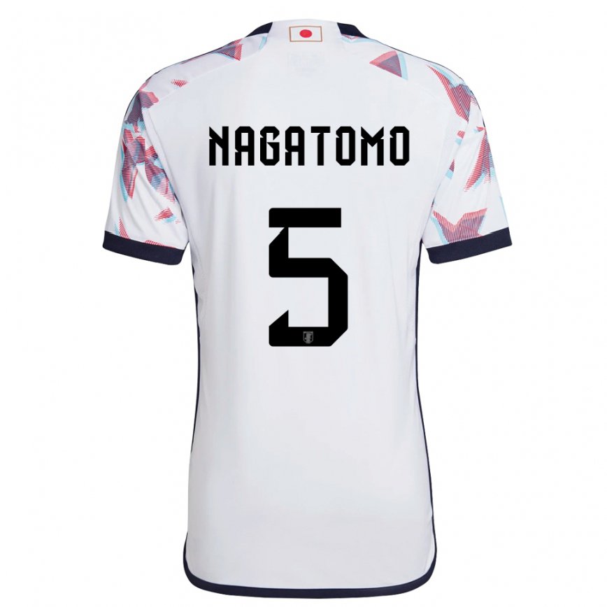 Herren Japanische Yuto Nagatomo #5 Weiß Auswärtstrikot Trikot 22-24 Luxemburg
