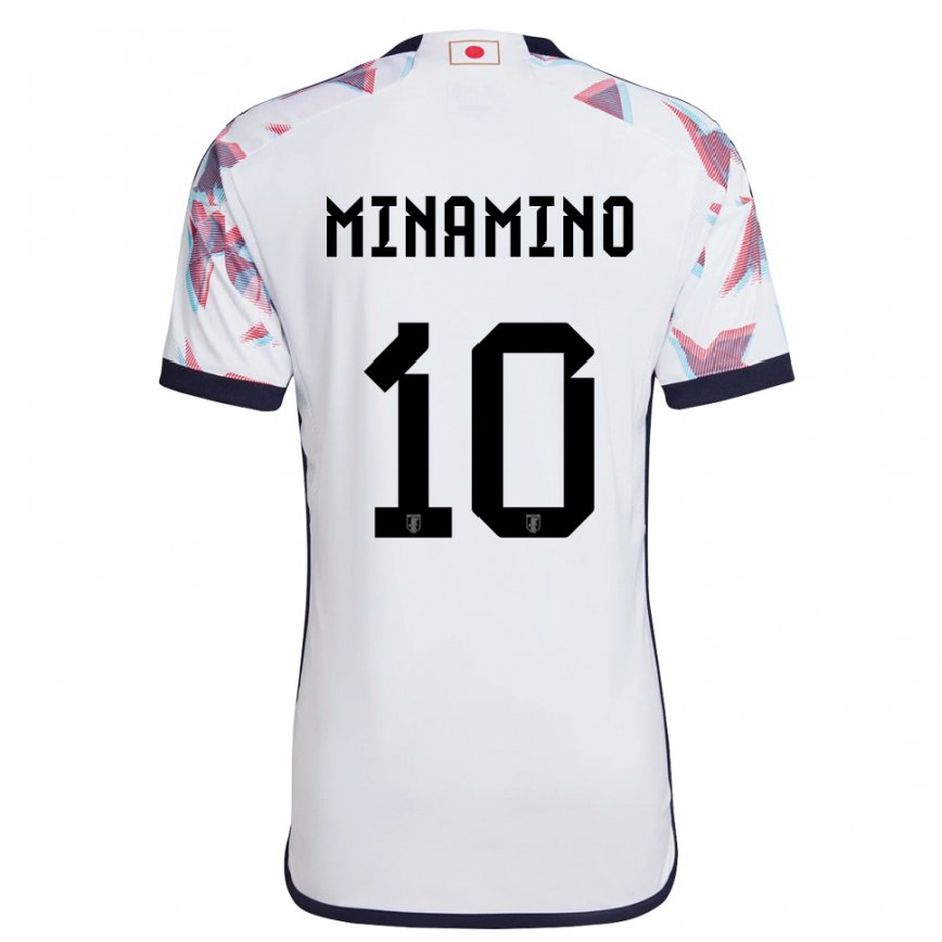 Herren Japanische Takumi Minamino #10 Weiß Auswärtstrikot Trikot 22-24 Luxemburg