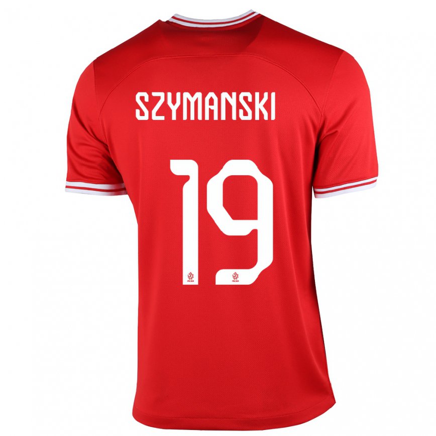 Herren Polnische Sebastian Szymanski #19 Rot Auswärtstrikot Trikot 22-24 Luxemburg