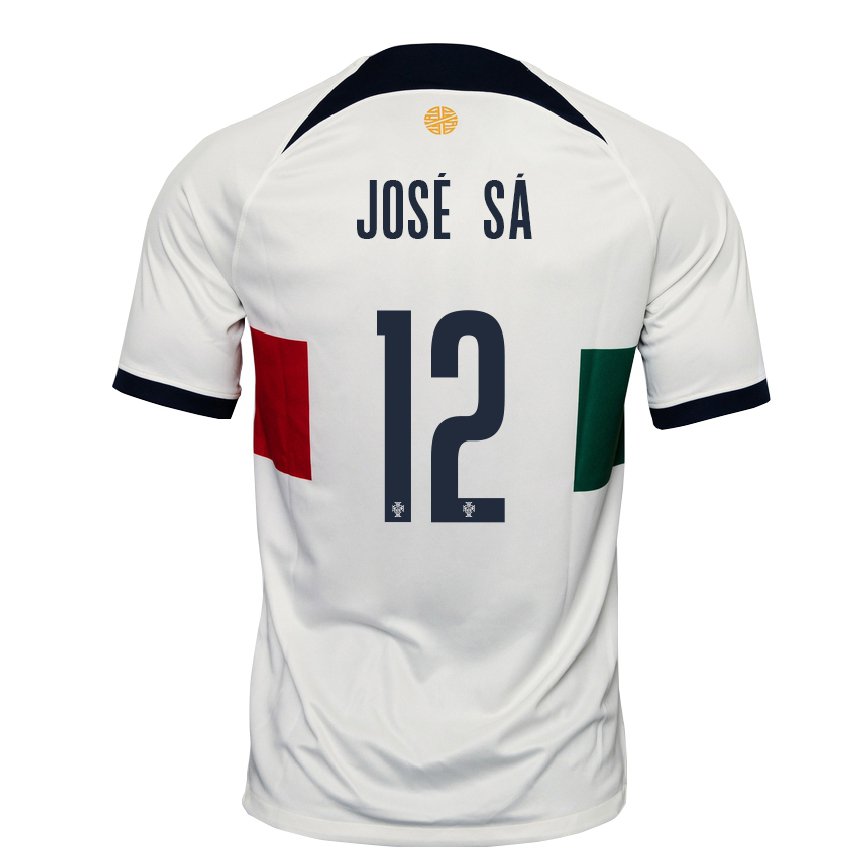 Herren Portugiesische Jose Sa #12 Weiß Auswärtstrikot Trikot 22-24 Luxemburg