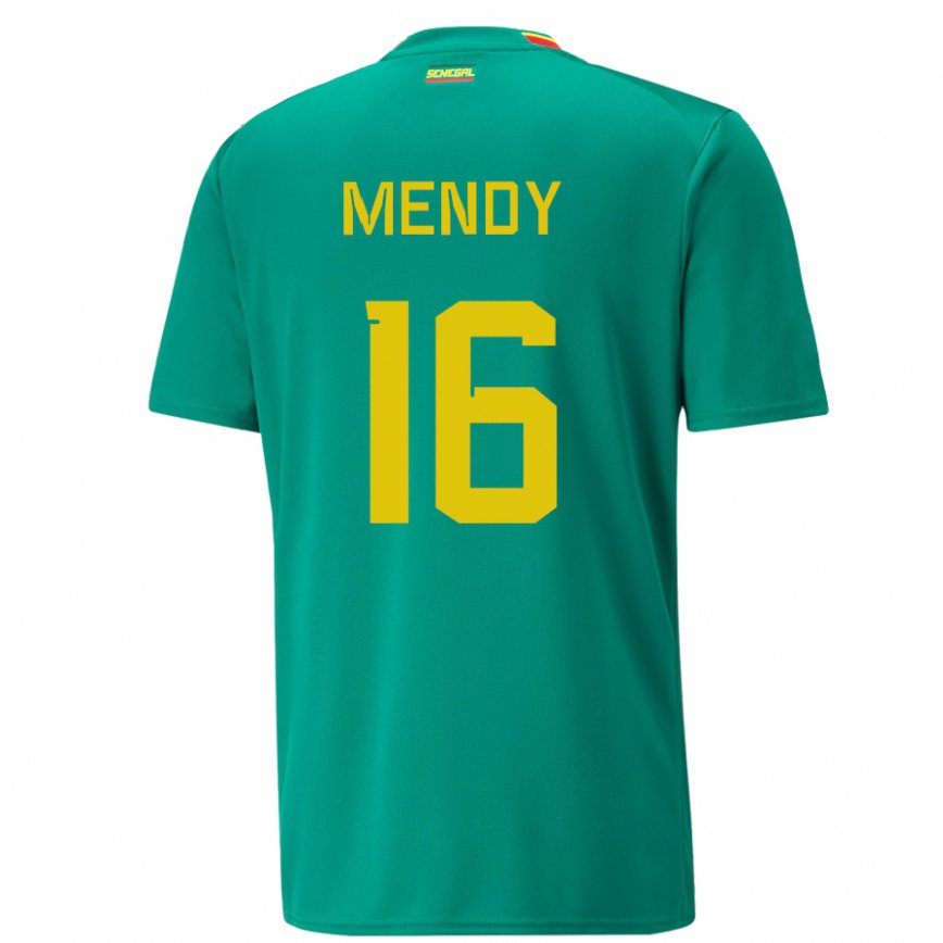 Herren Senegalesische Edouard Mendy #16 Grün Auswärtstrikot Trikot 22-24 Luxemburg
