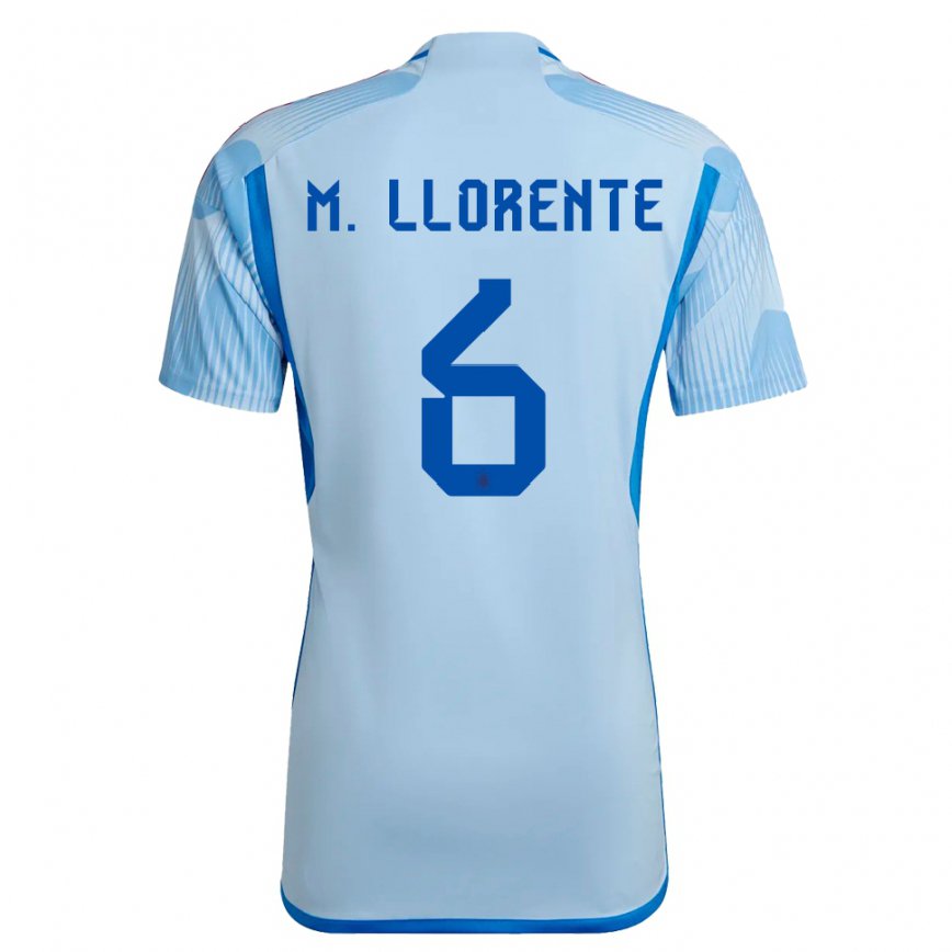 Herren Spanische Marcos Llorente #6 Himmelblau Auswärtstrikot Trikot 22-24 Luxemburg