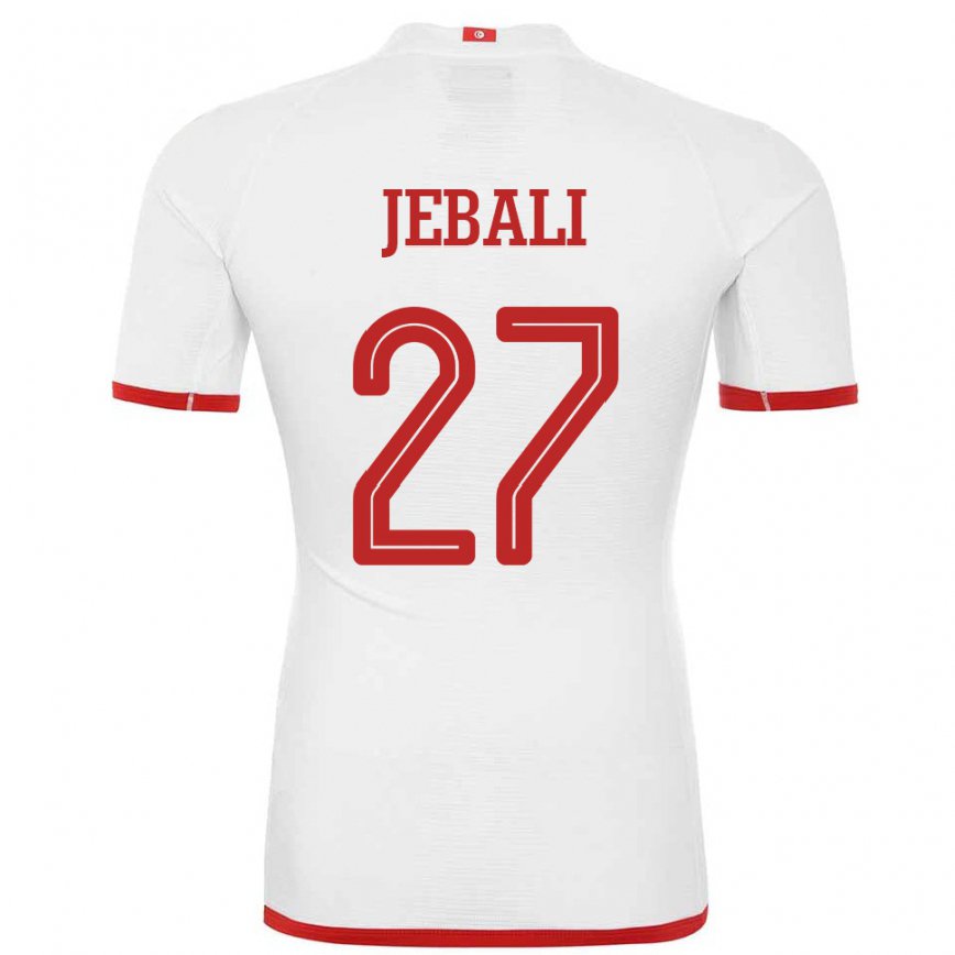 Herren Tunesische Issam Jebali #27 Weiß Auswärtstrikot Trikot 22-24 Luxemburg