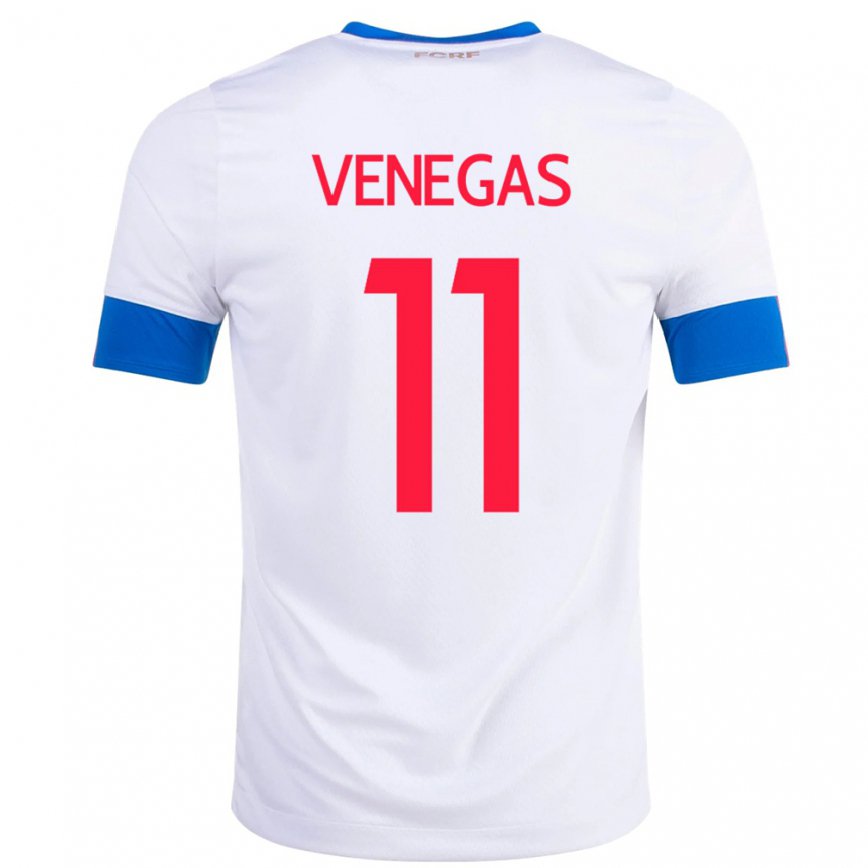 Herren Costa-ricanische Johan Venegas #11 Weiß Auswärtstrikot Trikot 22-24 Luxemburg