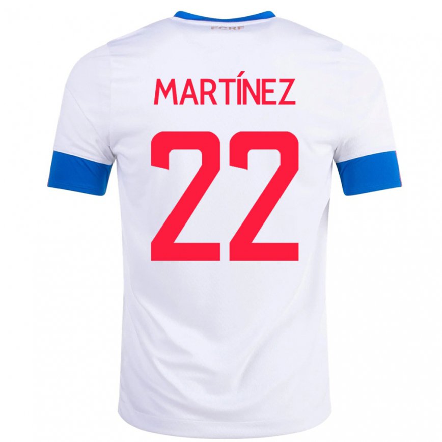 Herren Costa-ricanische Carlos Martinez #22 Weiß Auswärtstrikot Trikot 22-24 Luxemburg