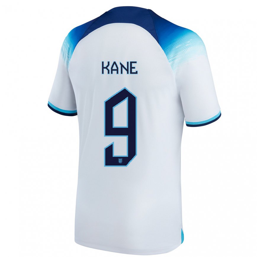 Damen Englische Harry Kane #9 Weiß Blau Heimtrikot Trikot 22-24 Luxemburg