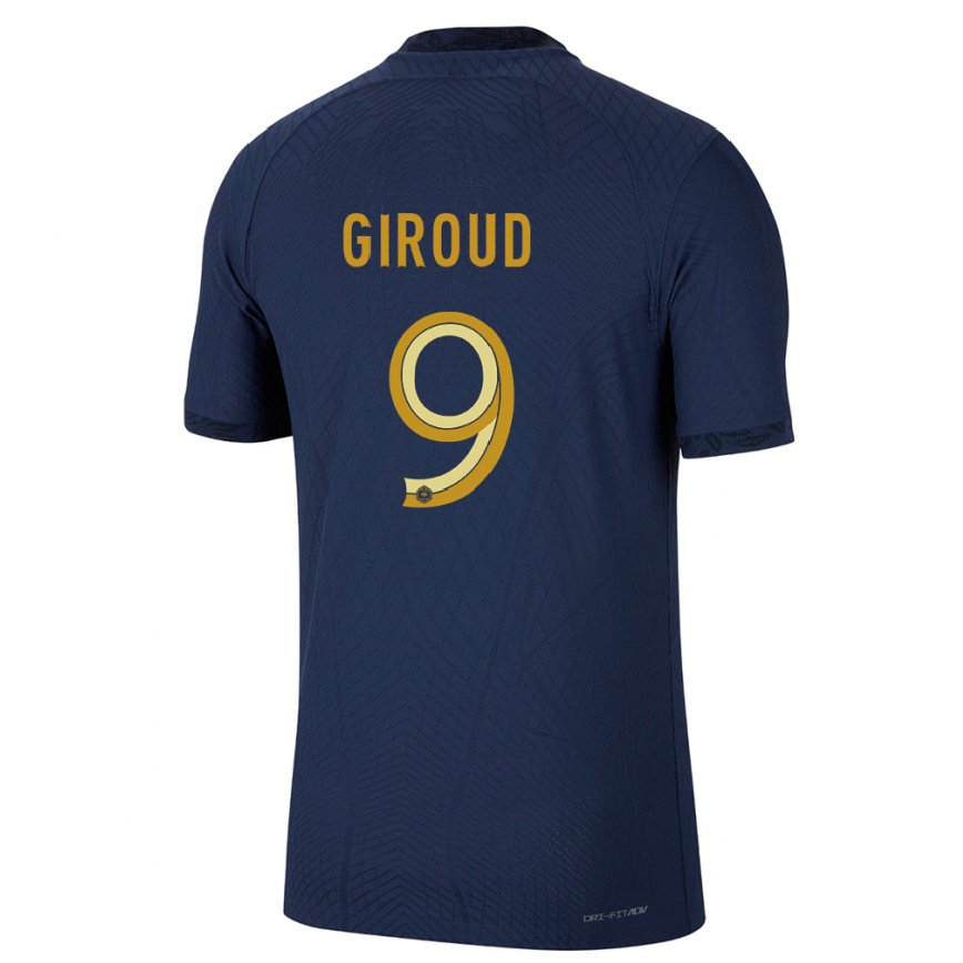 Damen Französische Olivier Giroud #9 Marineblau Heimtrikot Trikot 22-24 Luxemburg