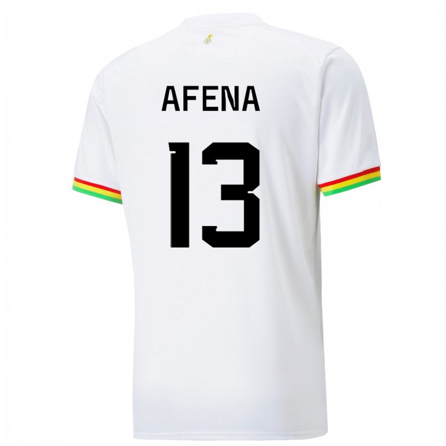 Damen Ghanaische Felix Afena-gyan #13 Weiß Heimtrikot Trikot 22-24 Luxemburg