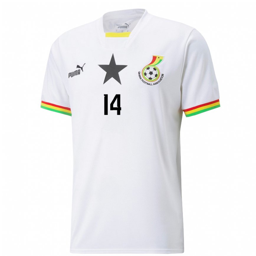 Damen Ghanaische Stephan Ambrosius #14 Weiß Heimtrikot Trikot 22-24 Luxemburg