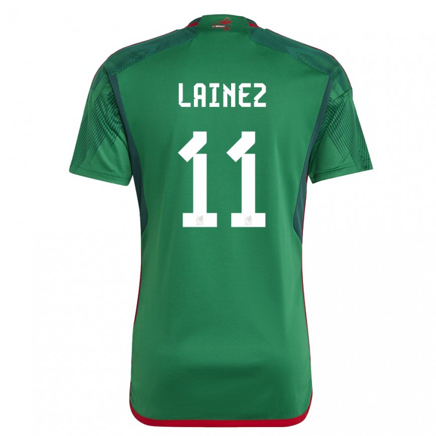 Damen Mexikanische Diego Lainez #11 Grün Heimtrikot Trikot 22-24 Luxemburg