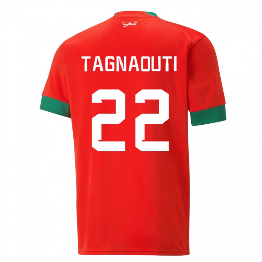 Damen Marokkanische Ahmed Reda Tagnaouti #22 Rot Heimtrikot Trikot 22-24 Luxemburg