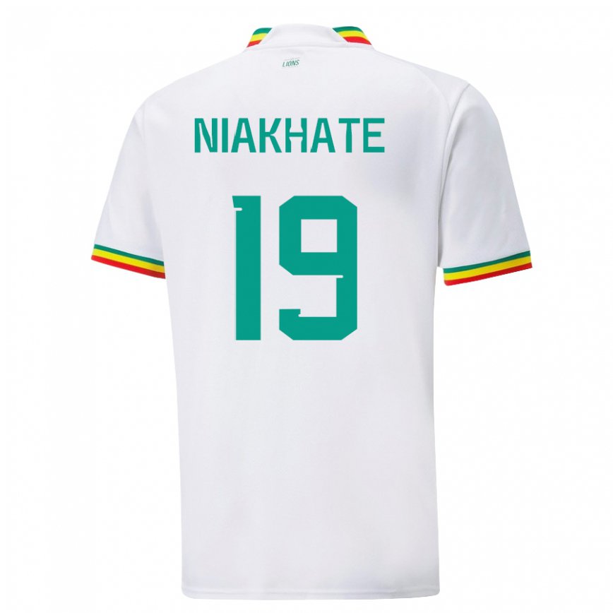 Damen Senegalesische Moussa Niakhate #19 Weiß Heimtrikot Trikot 22-24 Luxemburg