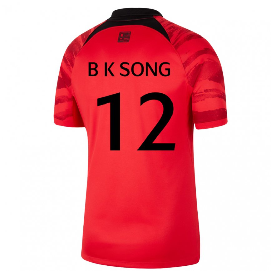 Damen Südkoreanische Bum-keun Song #12 Rot Schwarz Heimtrikot Trikot 22-24 Luxemburg