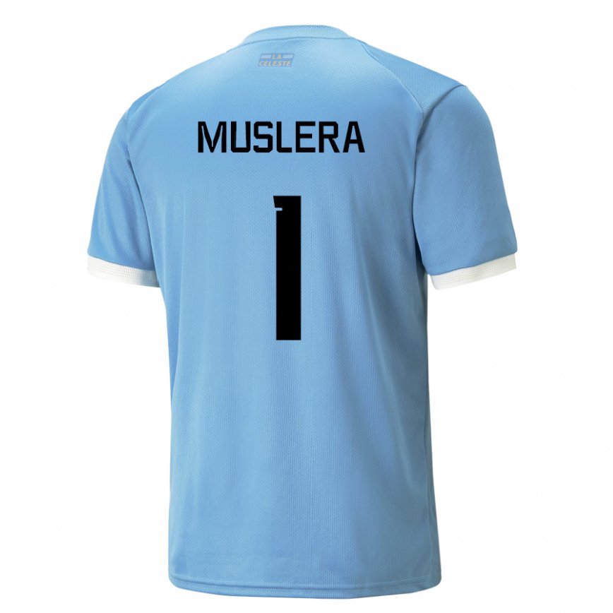 Damen Uruguayische Fernando Muslera #1 Blau Heimtrikot Trikot 22-24 Luxemburg