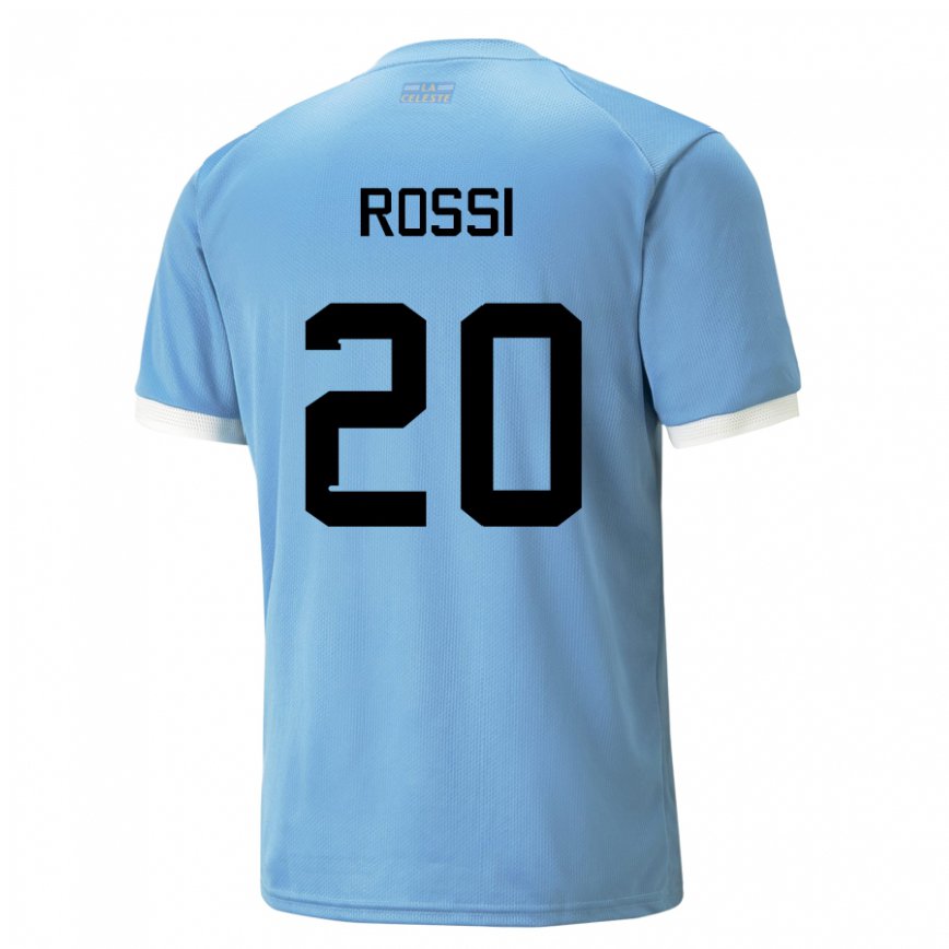 Damen Uruguayische Diego Rossi #20 Blau Heimtrikot Trikot 22-24 Luxemburg