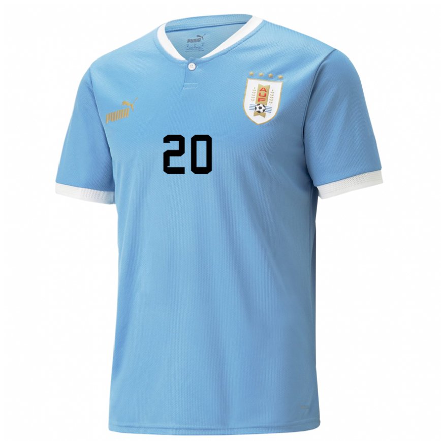 Damen Uruguayische Diego Rossi #20 Blau Heimtrikot Trikot 22-24 Luxemburg