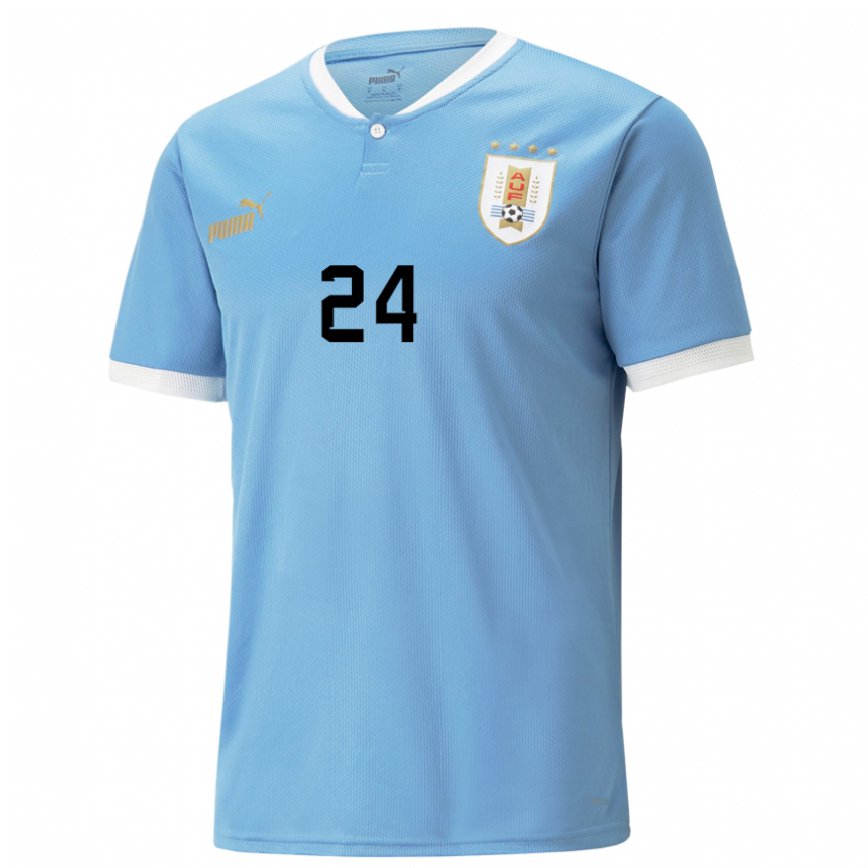 Damen Uruguayische Brian Ocampo #24 Blau Heimtrikot Trikot 22-24 Luxemburg