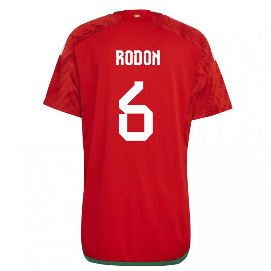Damen Walisische Joe Rodon #6 Rot Heimtrikot Trikot 22-24 Luxemburg