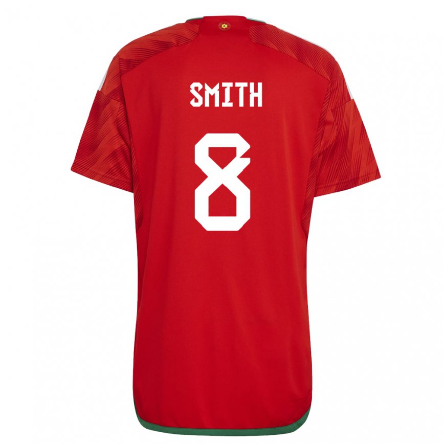 Damen Walisische Matt Smith #8 Rot Heimtrikot Trikot 22-24 Luxemburg