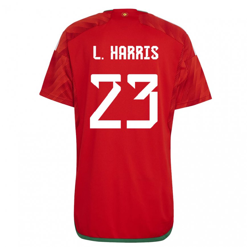 Damen Walisische Luke Harris #23 Rot Heimtrikot Trikot 22-24 Luxemburg