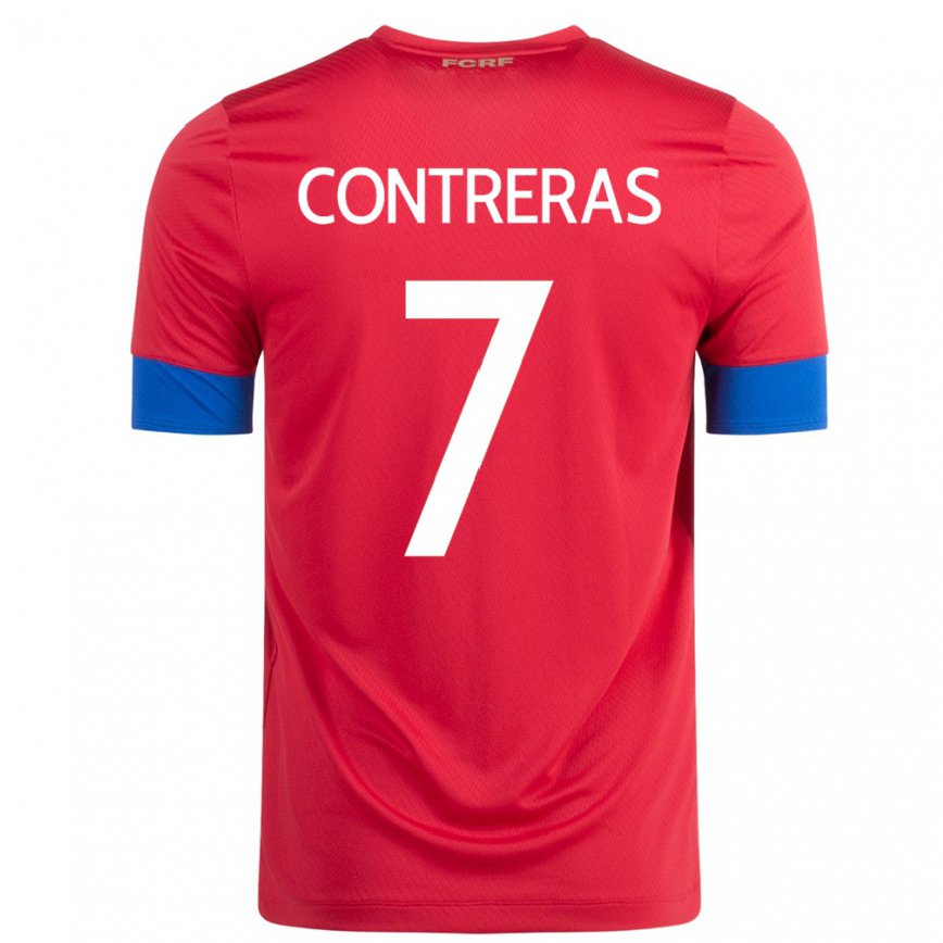 Damen Costa-ricanische Anthony Contreras #7 Rot Heimtrikot Trikot 22-24 Luxemburg