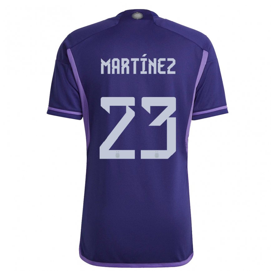 Damen Argentinische Emiliano Martinez #23 Violett Auswärtstrikot Trikot 22-24 Luxemburg