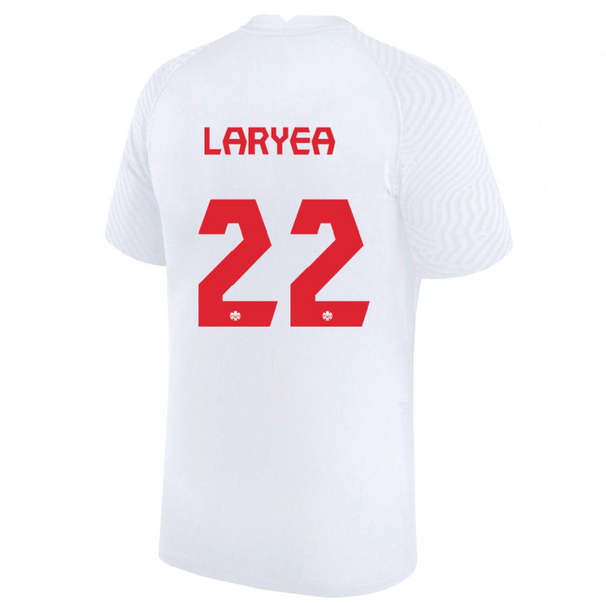 Damen Kanadische Richie Laryea #22 Weiß Auswärtstrikot Trikot 22-24 Luxemburg