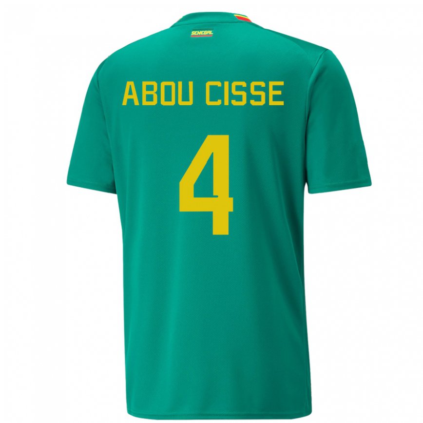 Damen Senegalesische Pape Abou Cisse #4 Grün Auswärtstrikot Trikot 22-24 Luxemburg