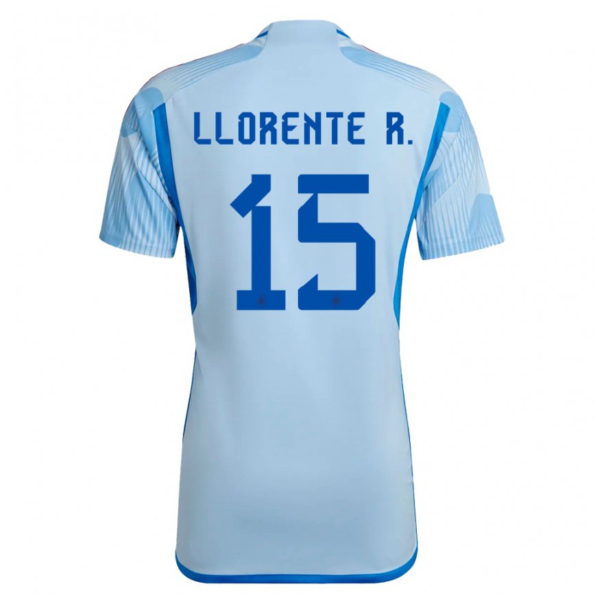 Damen Spanische Diego Llorente #15 Himmelblau Auswärtstrikot Trikot 22-24 Luxemburg