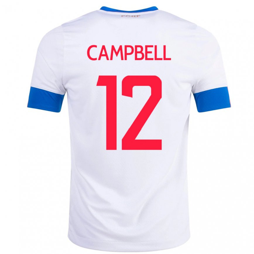 Damen Costa-ricanische Joel Campbell #12 Weiß Auswärtstrikot Trikot 22-24 Luxemburg