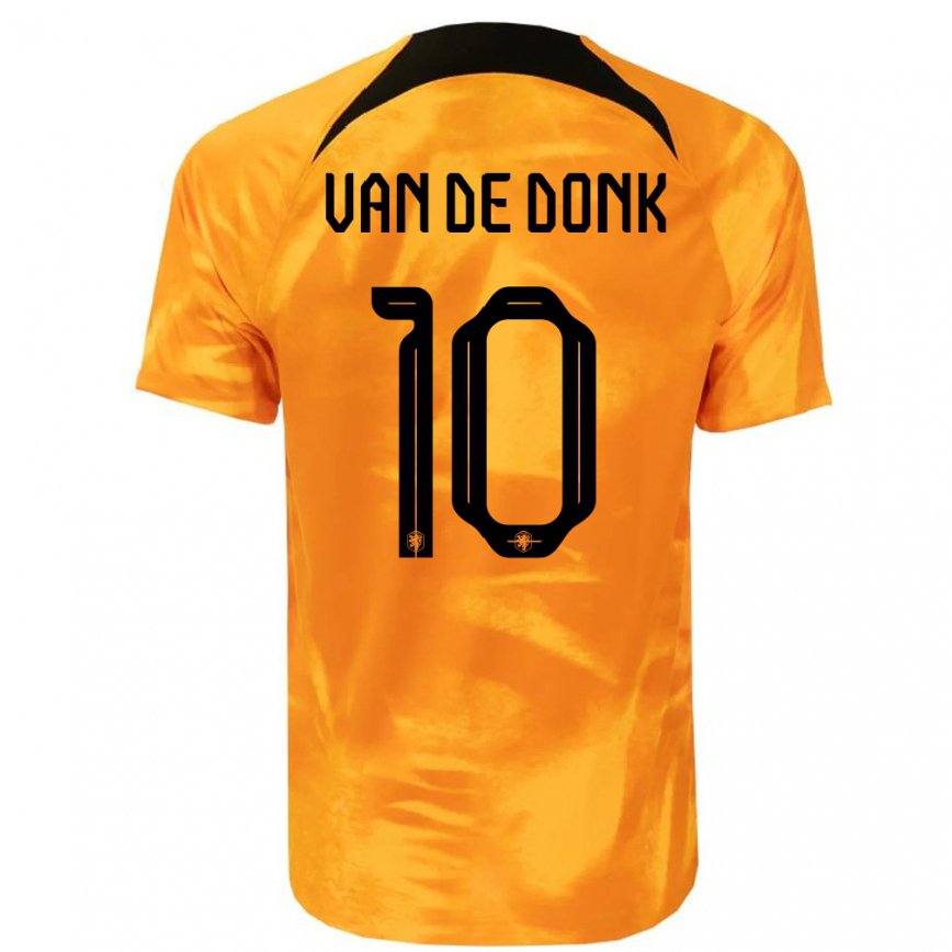 Kinder Niederländische Danielle Van De Donk #10 Laser-orange Heimtrikot Trikot 22-24 Luxemburg