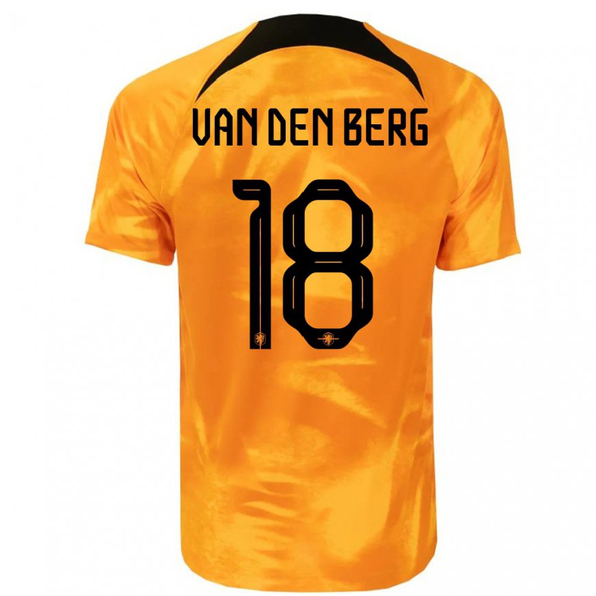 Kinder Niederländische Rav Van Den Berg #18 Laser-orange Heimtrikot Trikot 22-24 Luxemburg