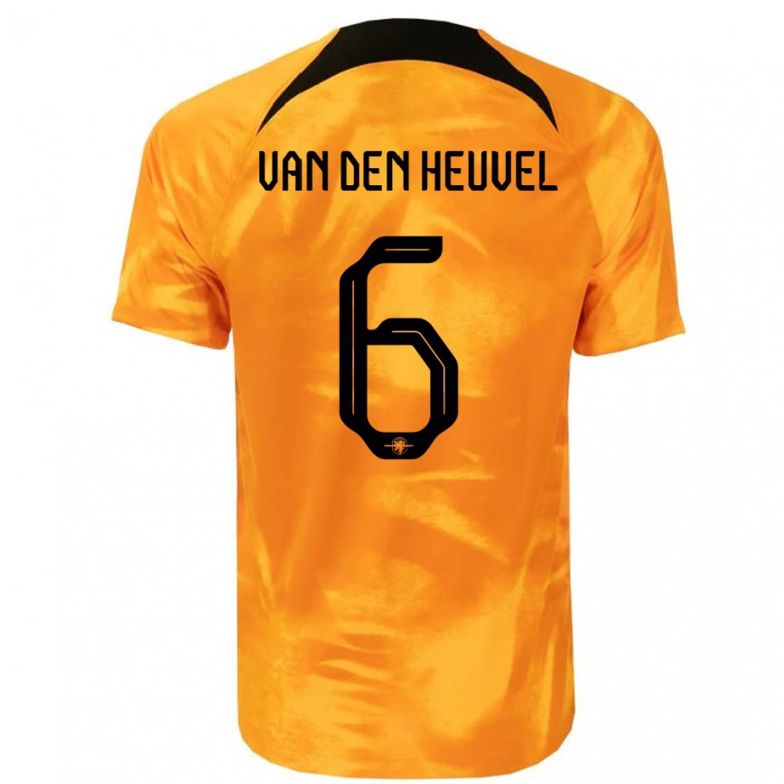 Kinder Niederländische Tim Van Den Heuvel #6 Laser-orange Heimtrikot Trikot 22-24 Luxemburg