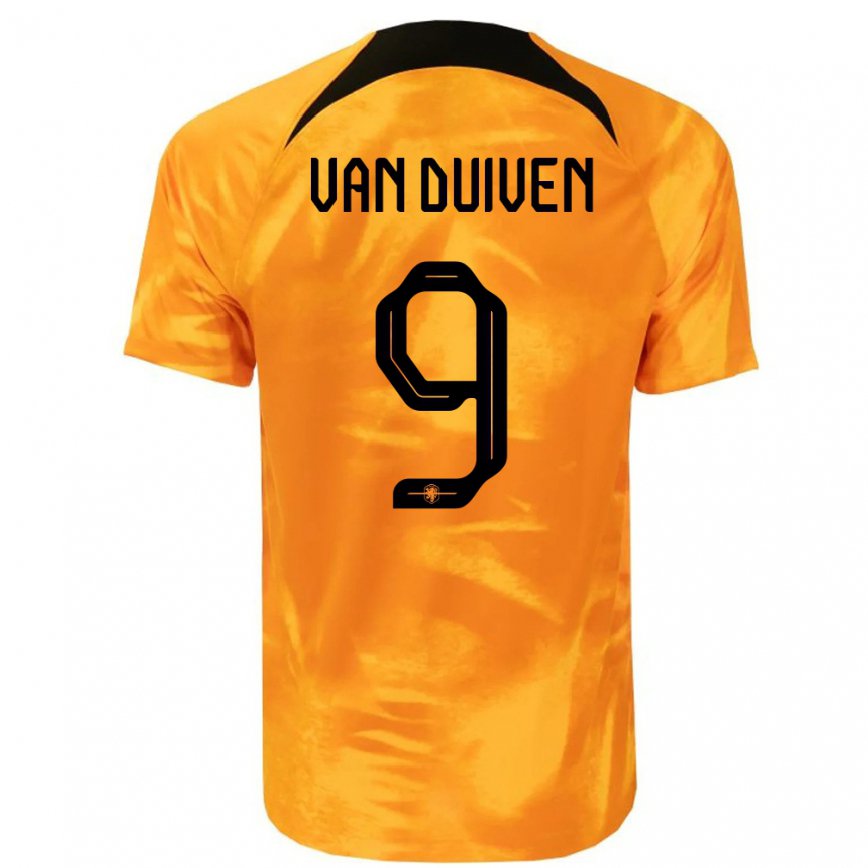 Kinder Niederländische Jason Van Duiven #9 Laser-orange Heimtrikot Trikot 22-24 Luxemburg