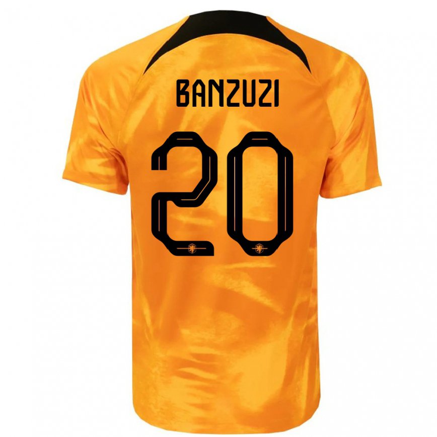 Kinder Niederländische Ezechiel Banzuzi #20 Laser-orange Heimtrikot Trikot 22-24 Luxemburg