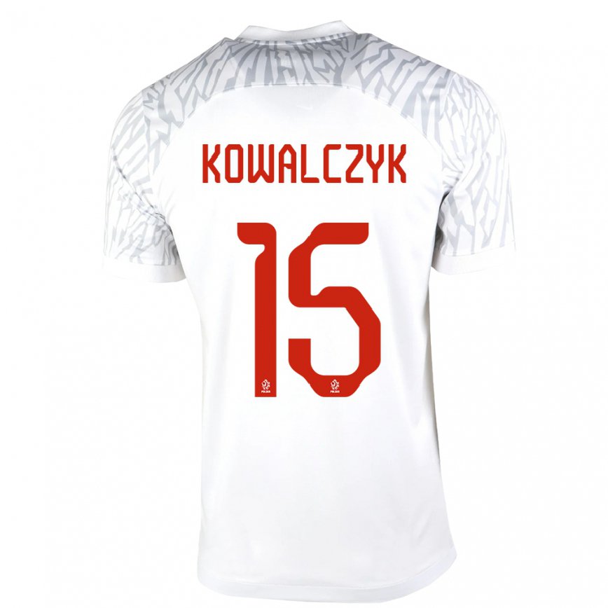 Kinder Polnische Mateusz Kowalczyk #15 Weiß Heimtrikot Trikot 22-24 Luxemburg