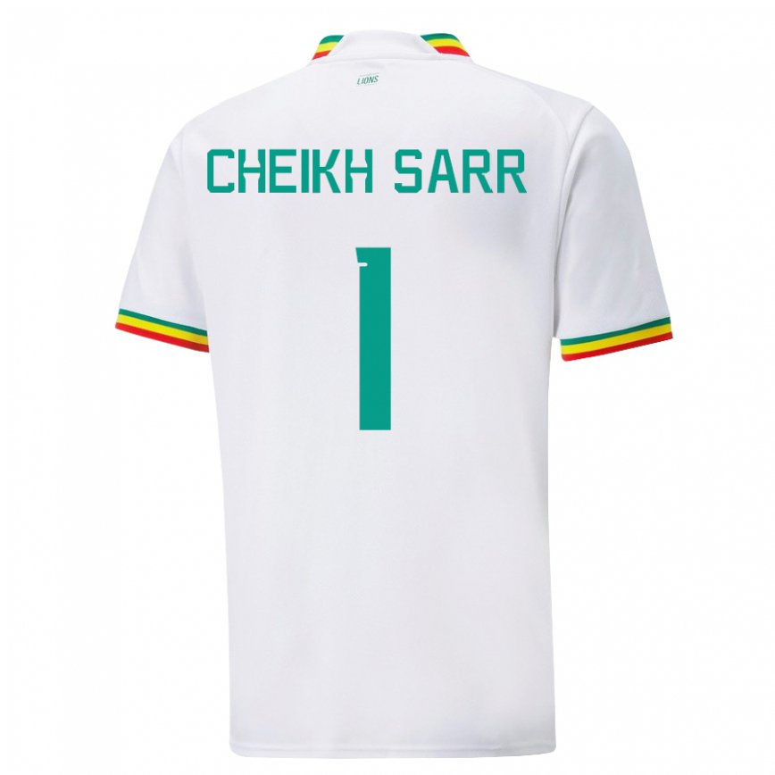 Kinder Senegalesische Cheikh Sarr #1 Weiß Heimtrikot Trikot 22-24 Luxemburg