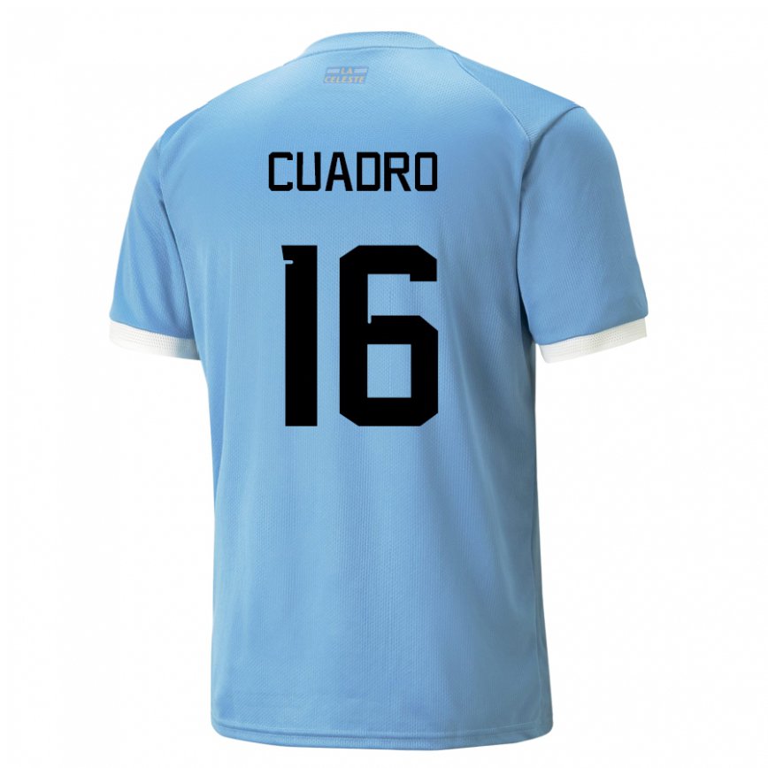 Kinder Uruguayische Alexis Cuadro #16 Blau Heimtrikot Trikot 22-24 Luxemburg