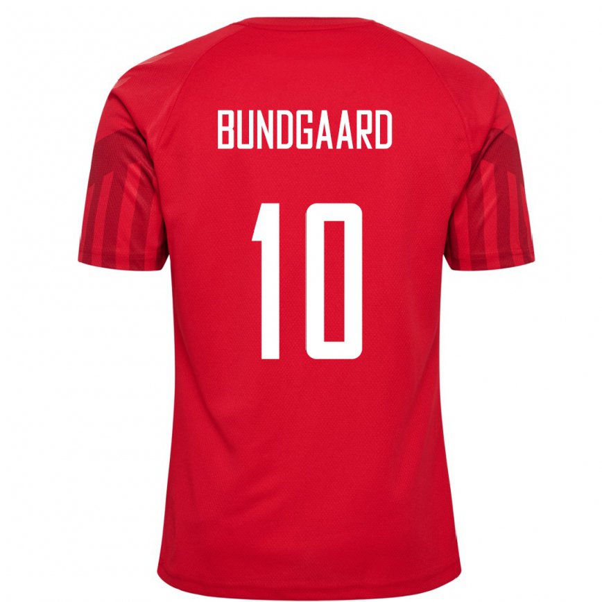 Kinder Dänische Filip Bundgaard #10 Rot Heimtrikot Trikot 22-24 Luxemburg