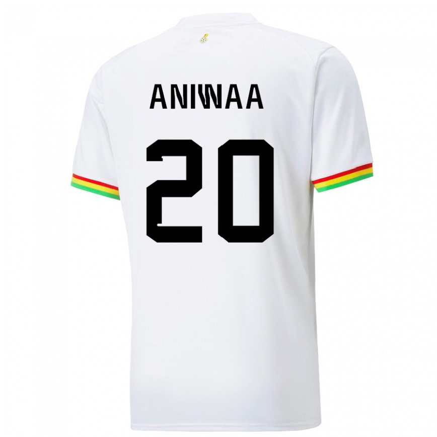 Kinder Ghanaische Louisa Aniwaa #20 Weiß Heimtrikot Trikot 22-24 Luxemburg